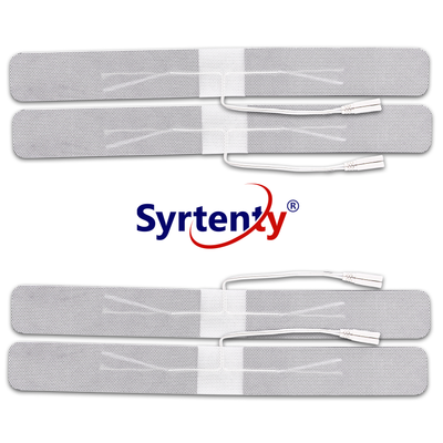 Syrtenty-"TENS Unit Pads -  Pigtail Long Strip 1.5x13 inch 4pcs Electrodes"