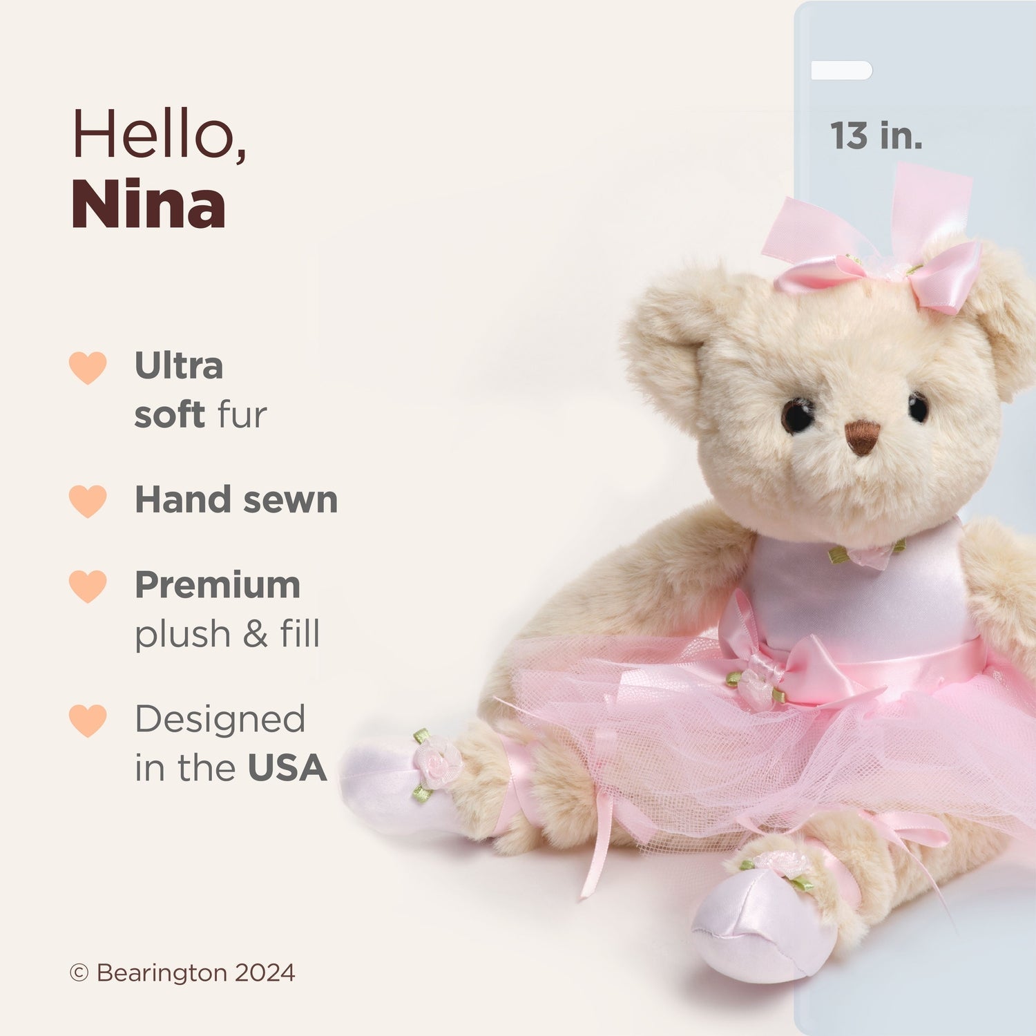 13" Ballerina Bear Nina
