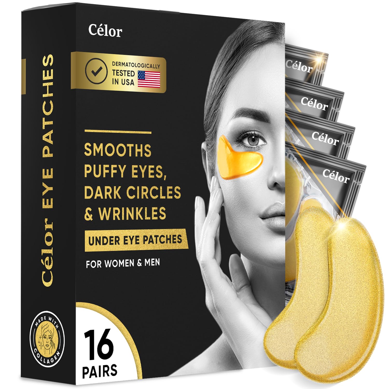 Under Eye Patches - Golden Under Eye Mask with Amino Acid & Collagen