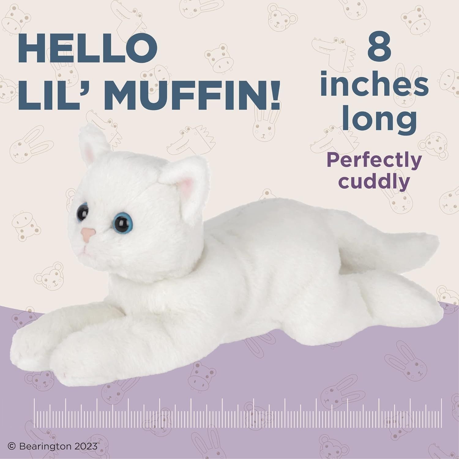 15" White Cat Muffin