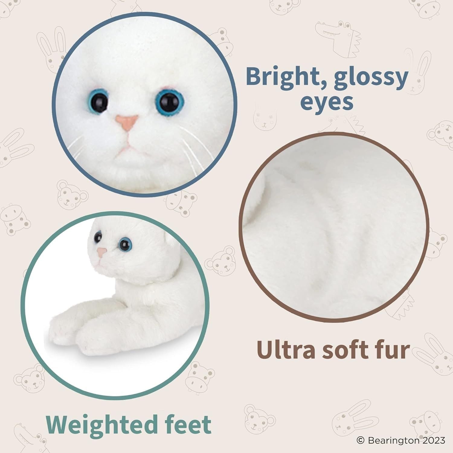 15" White Cat Muffin