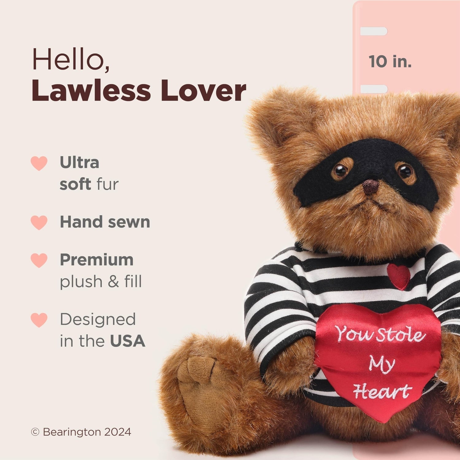 10" Valentine's Bear Lawless Lover