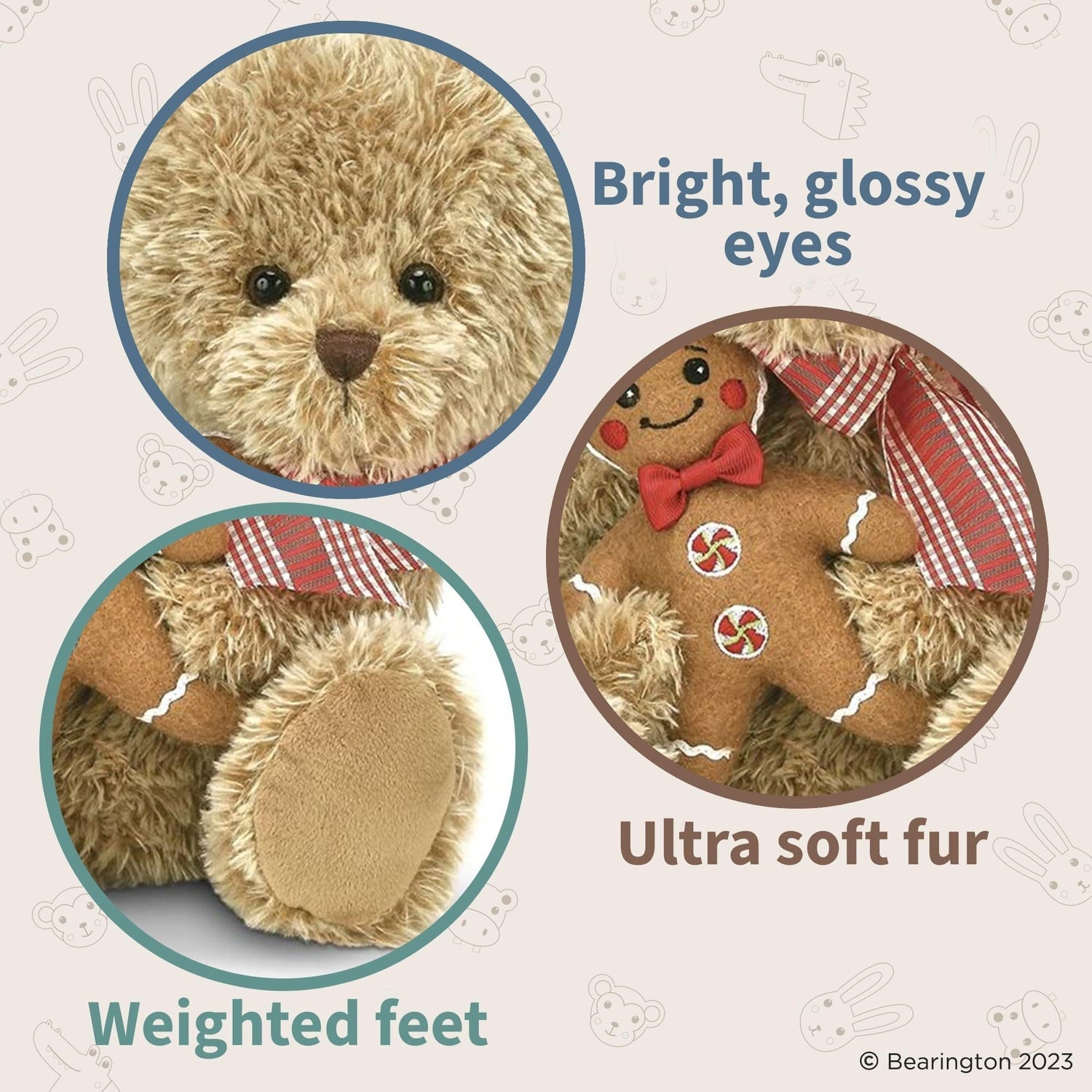 15" Christmas Bear Ginger & Brad