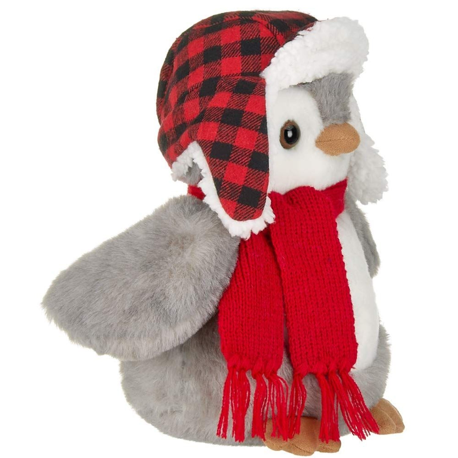 9.5" Penguin w/ scarf & hat Cappy