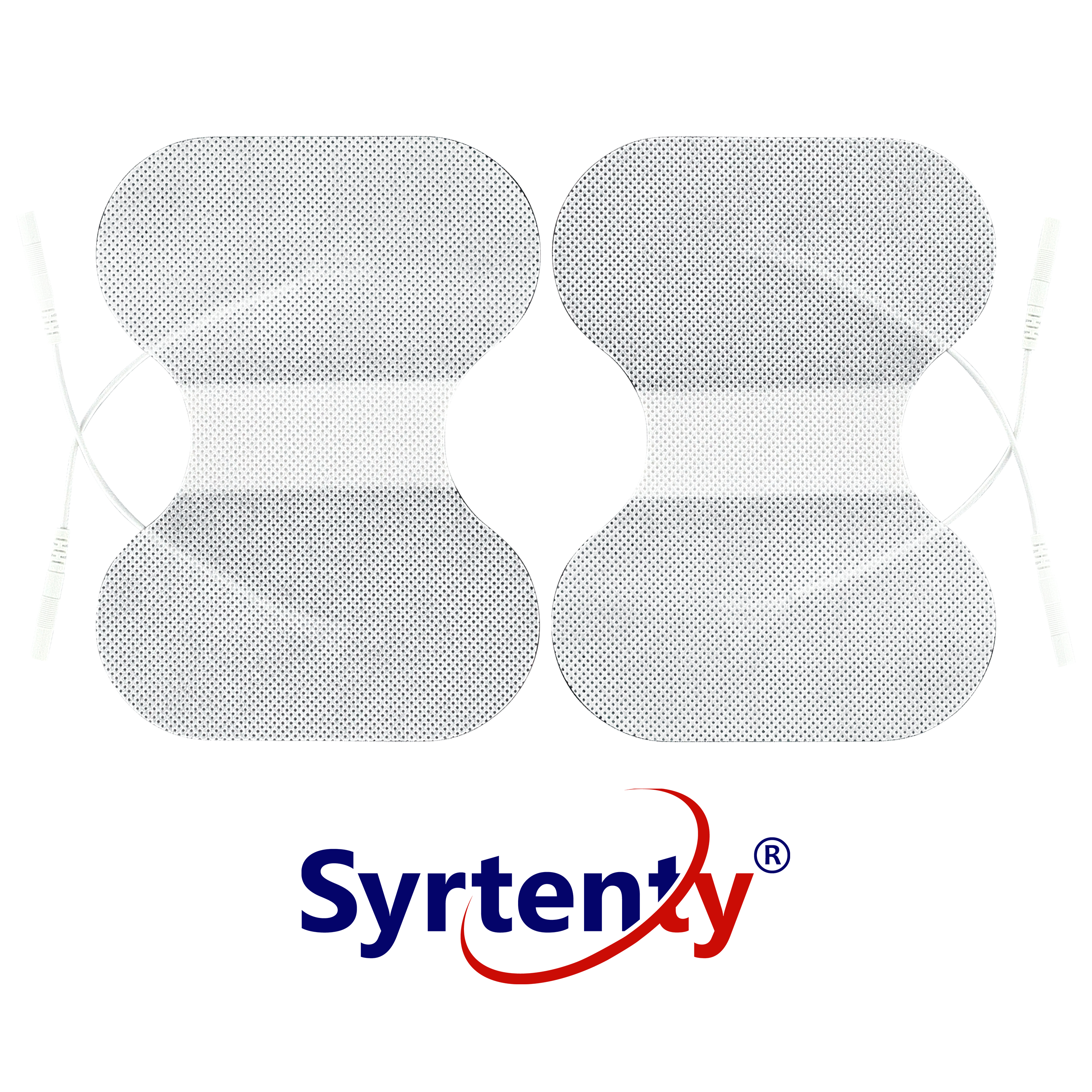 Syrtenty-"TENS Unit Pads -  Pigtail Butterfly 4.5x6 inch 2pcs Electrodes"