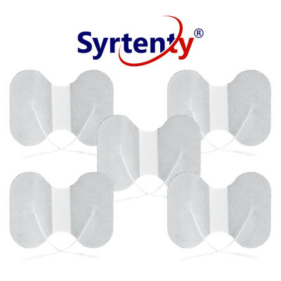 Syrtenty-"TENS Unit Pads -  Pigtail Butterfly 4.5x6 inch 5pcs Electrodes"
