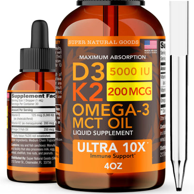 Immune System Support D3 K2 Liquid Vitamins