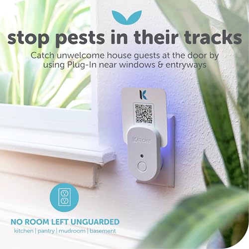 Katchy Plug-In Bug Trap (Indoor) – Bug Catcher for Mosquitoes, Gnats, Fruit Flies & Small Moths – White