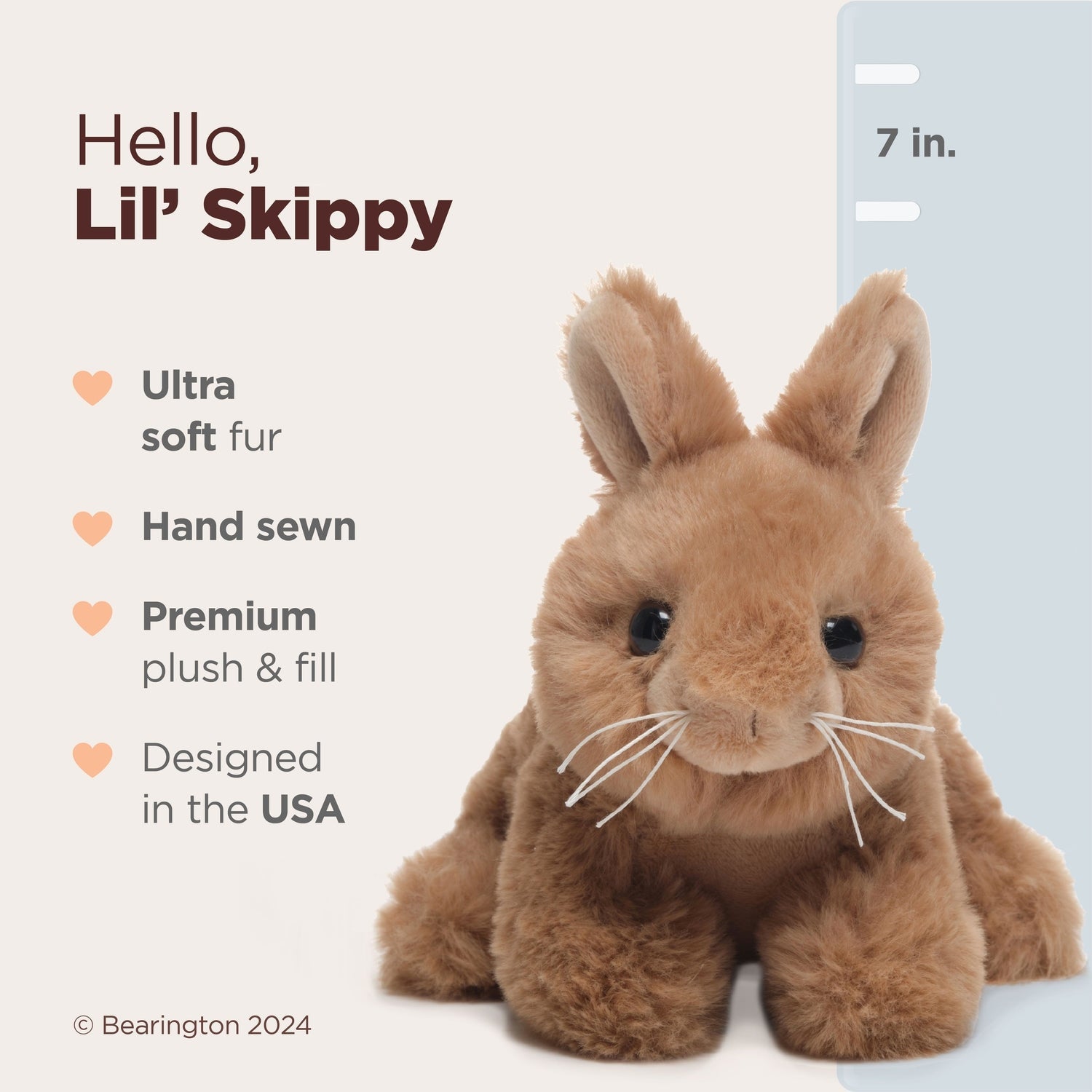 7" Bunny Lil' Skippy Brown