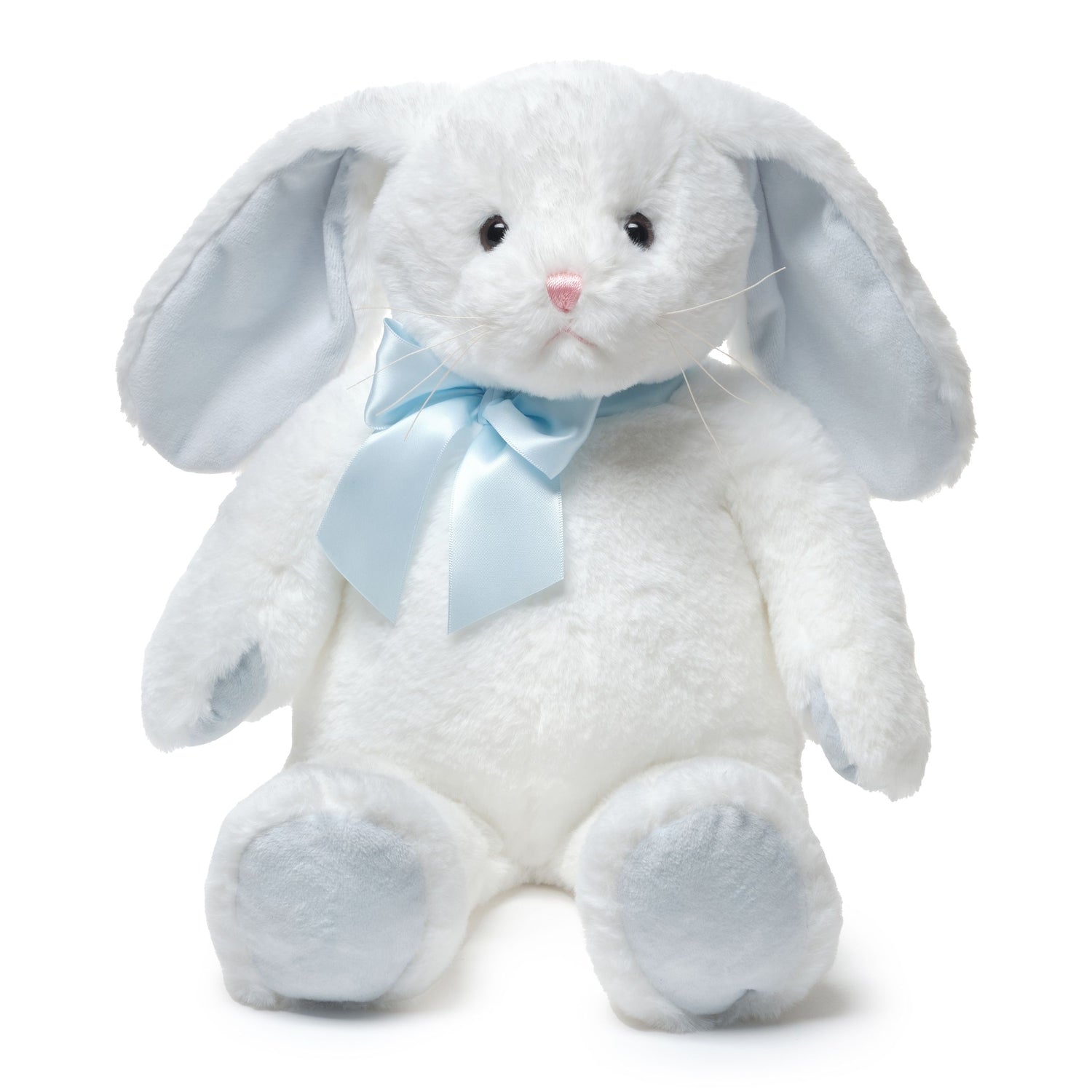 16" Bunny - Floppy Ears White & Blue