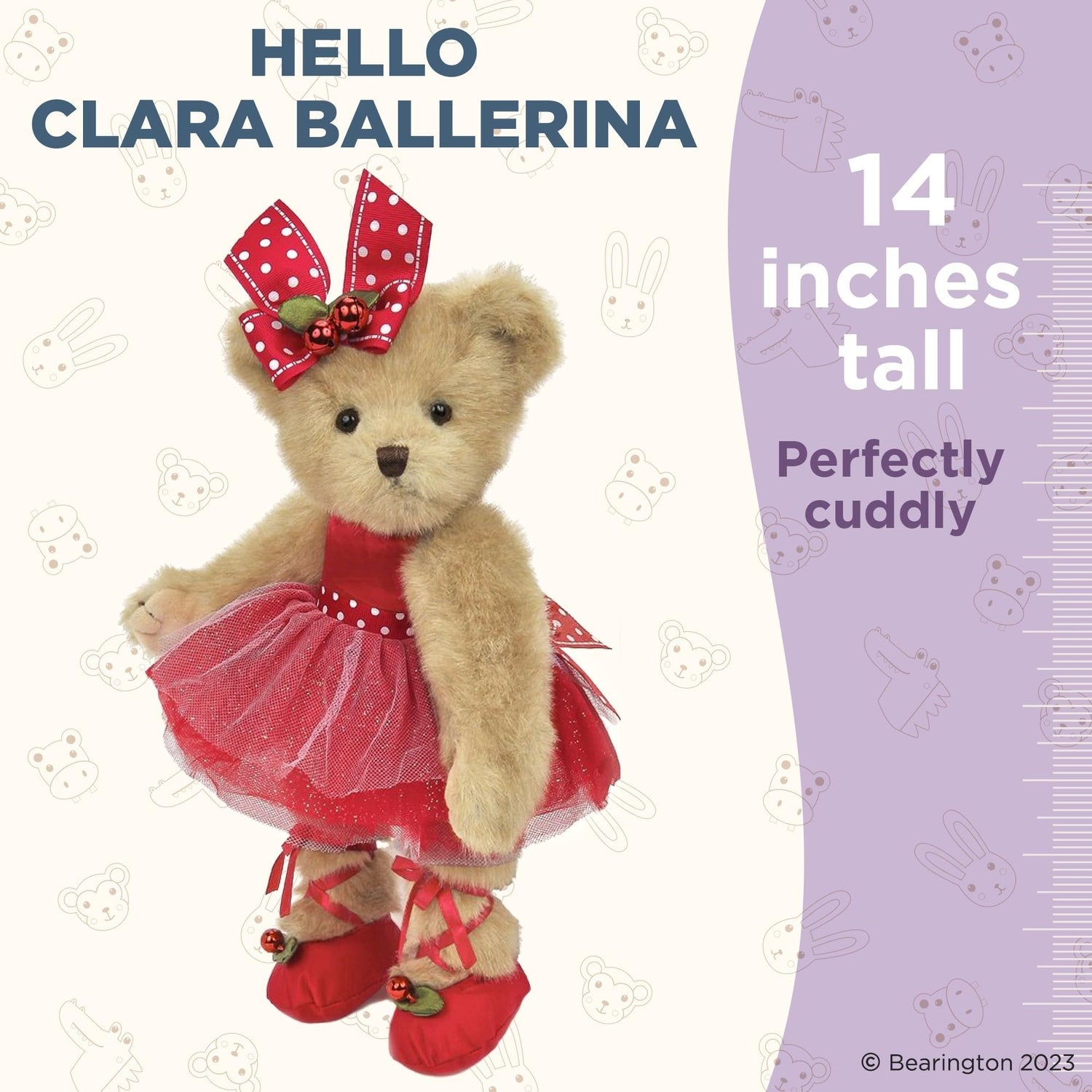 14" Christmas Bear Clara Ballerina