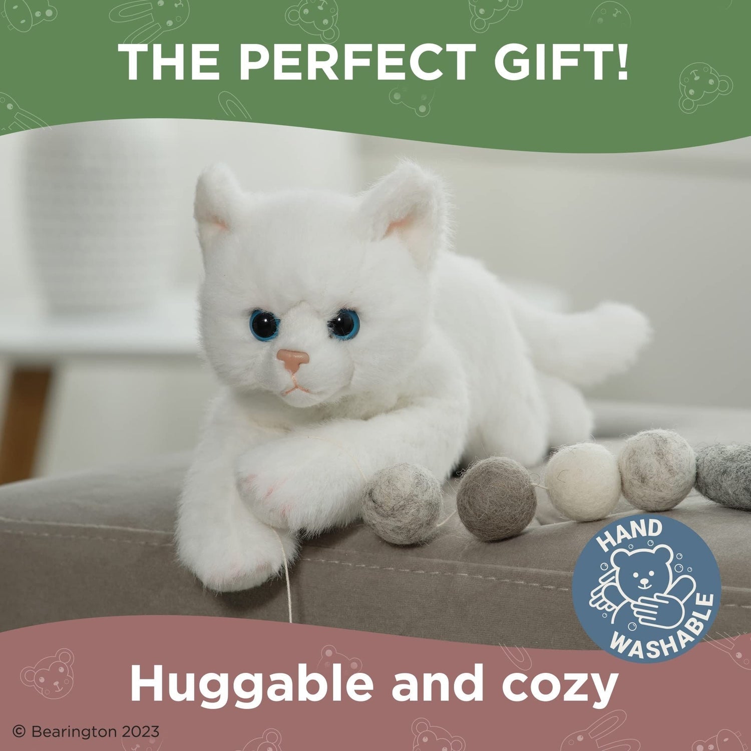 8" White Cat Lil’ Muffin