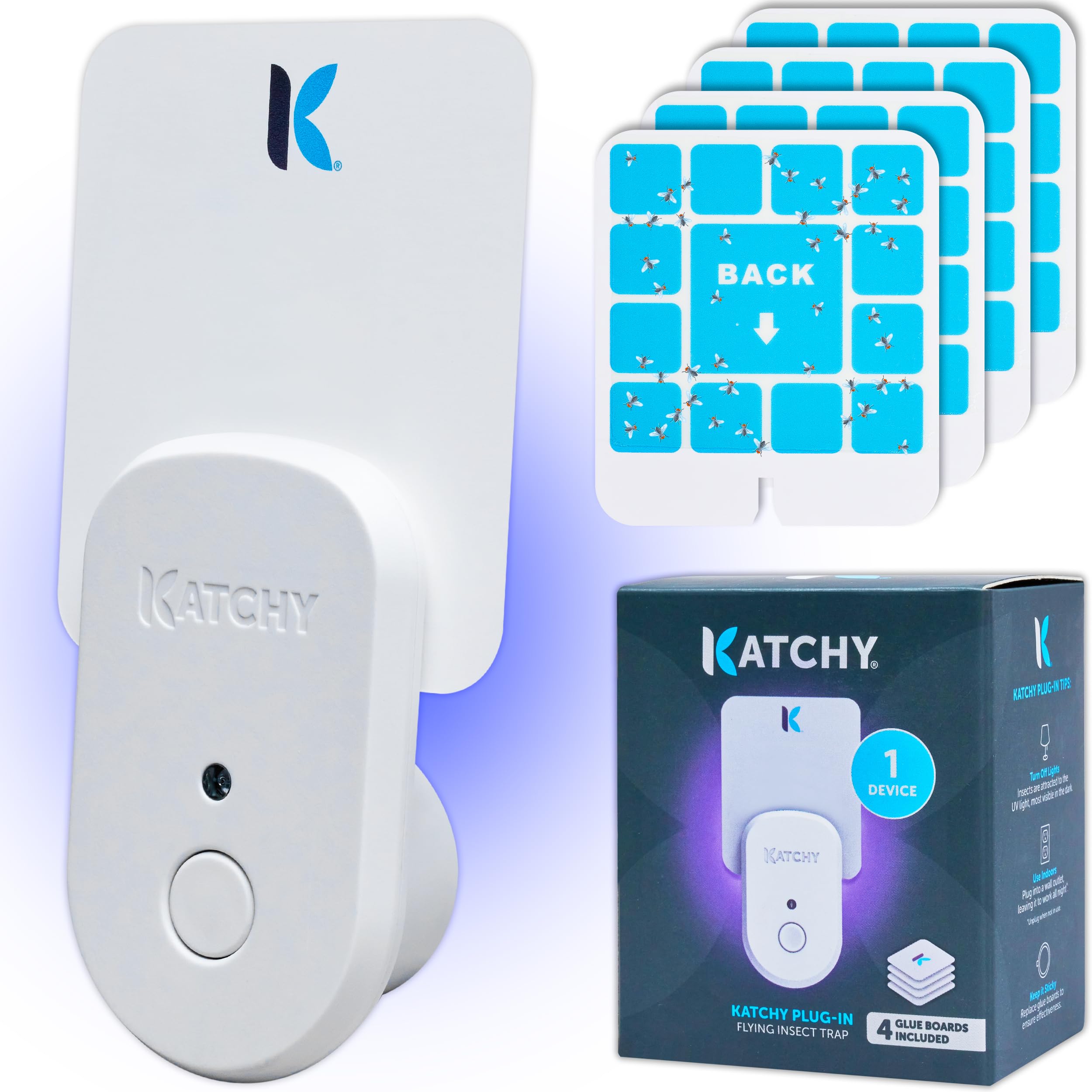 Katchy plug-in bug trap, white, 1 pack
