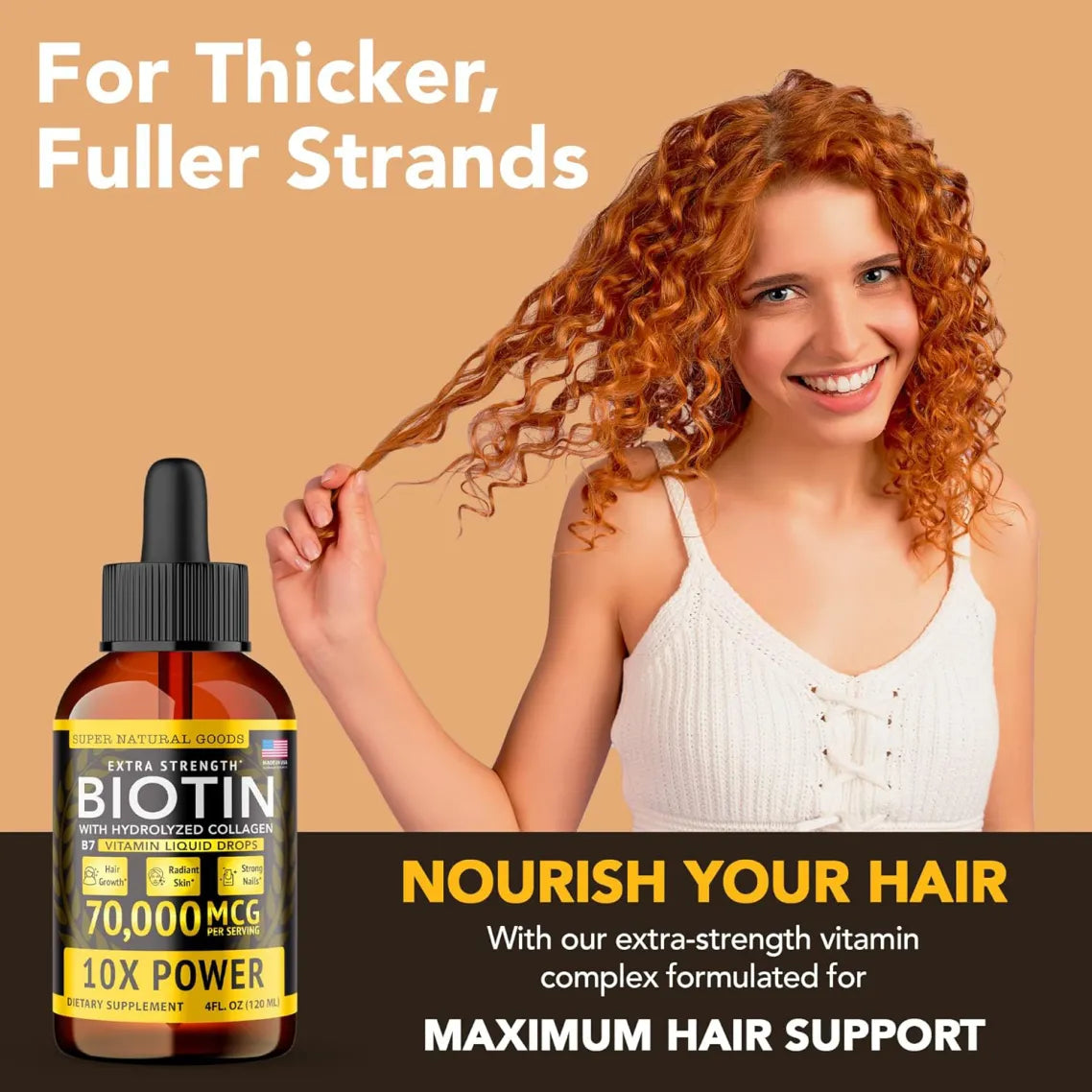 Boosted Biotin & Collagen for Hair Growth, Nail Strength & Skin Health