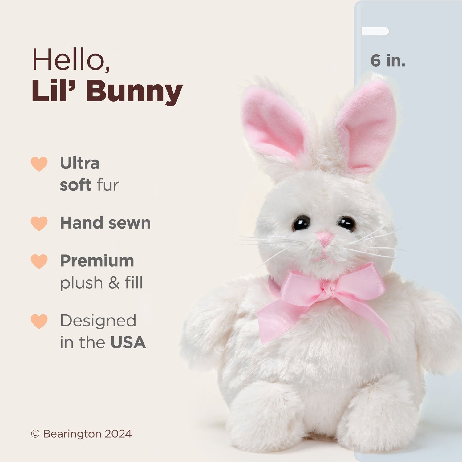 6" Bunny Lil’ Bunni White
