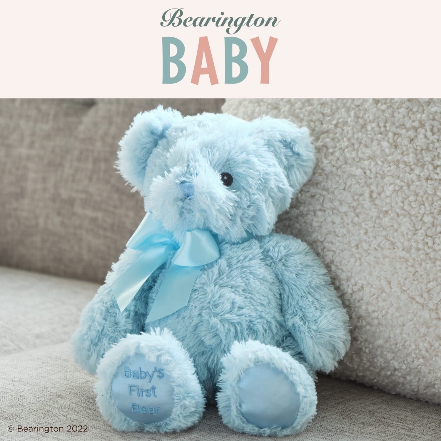 12" Teddy Bear Baby's First Blue
