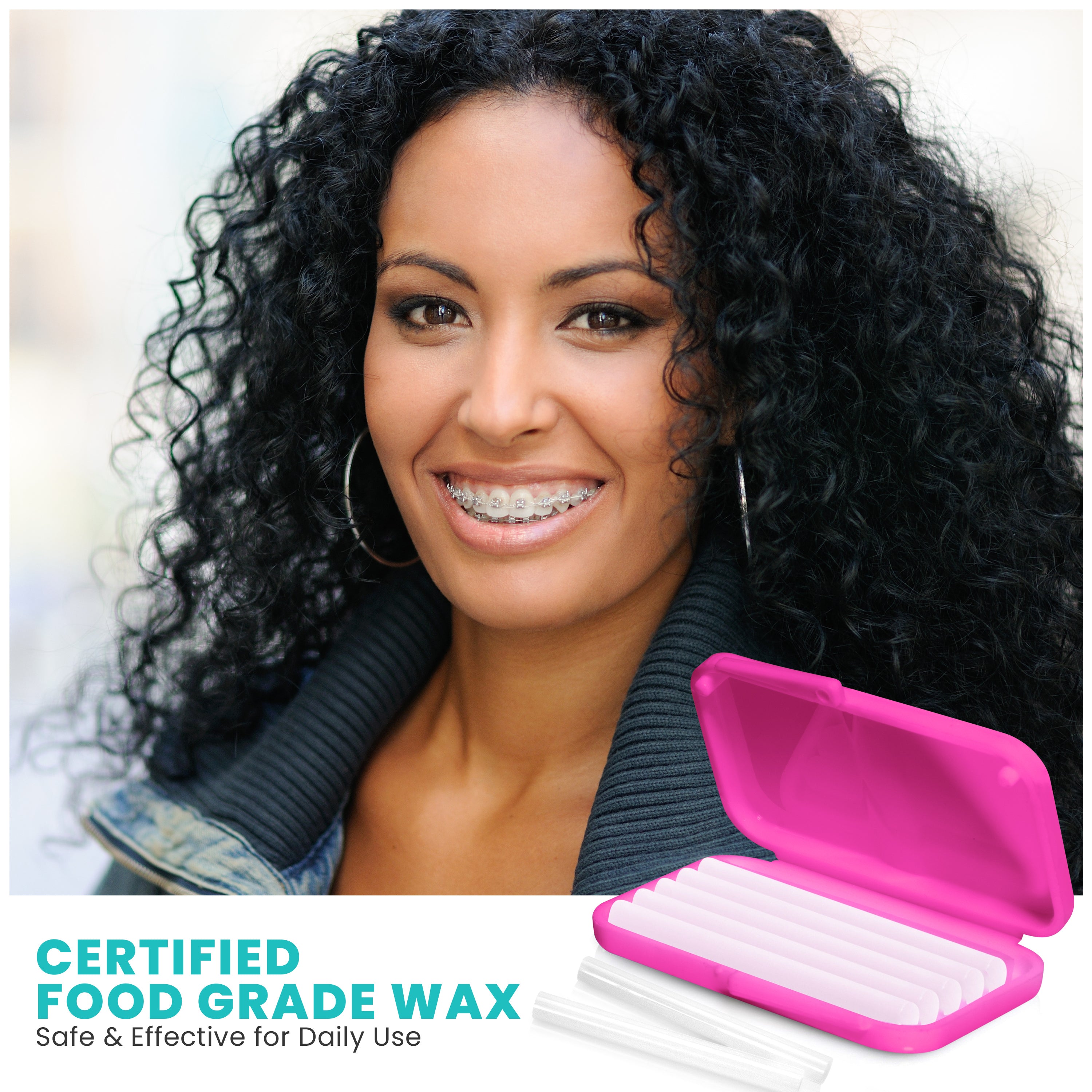 Premium Braces Wax- 10 pack Fun & Bright Colors with FREE storage case.