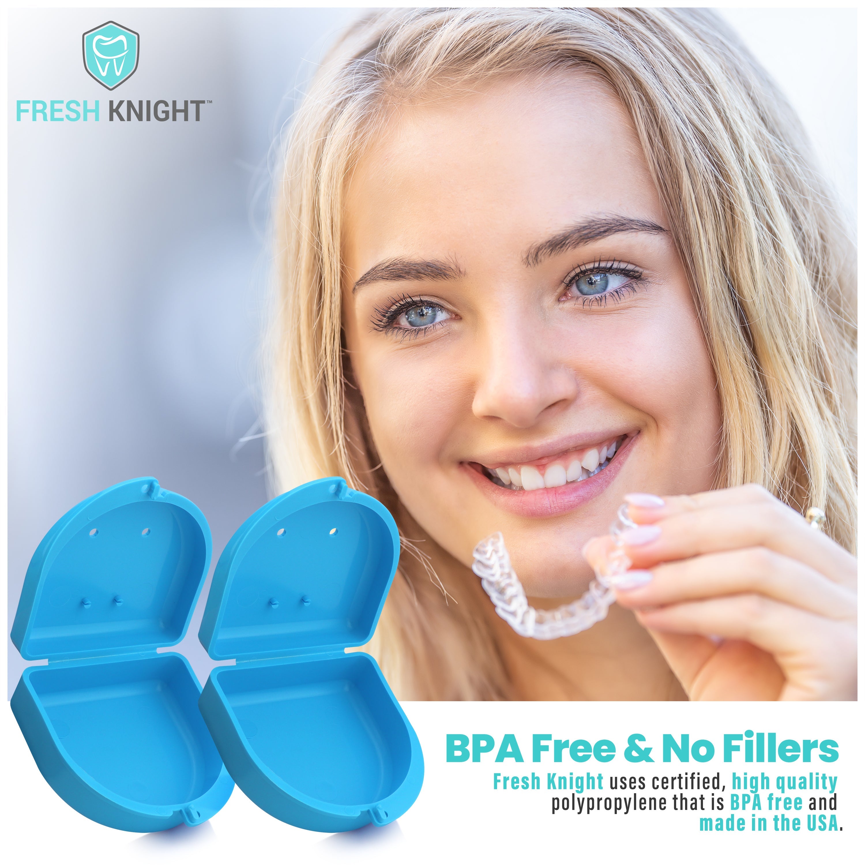 2 Pack: Sky Blue Retainer Case