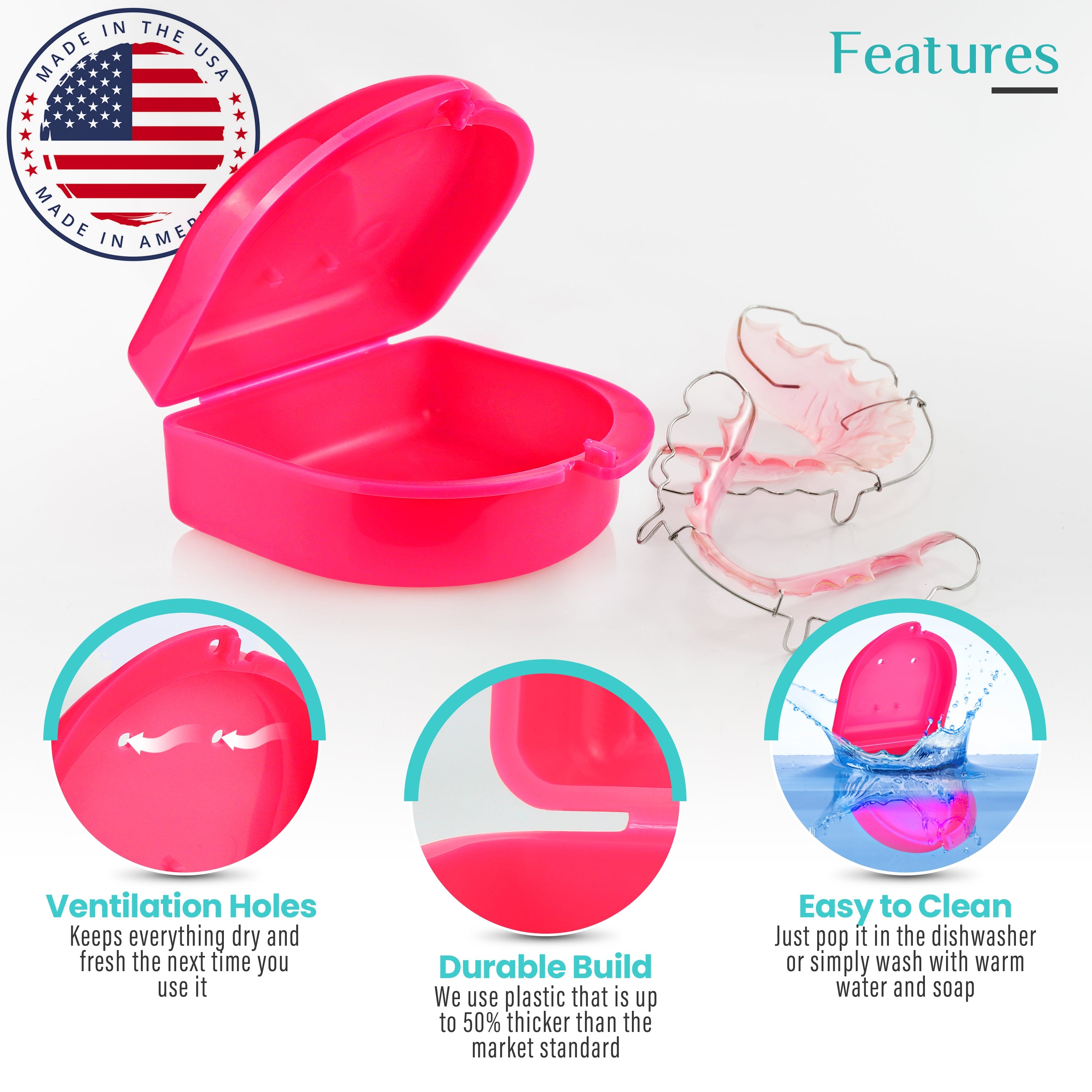 2 Pack: Pink Poppy Retainer Case