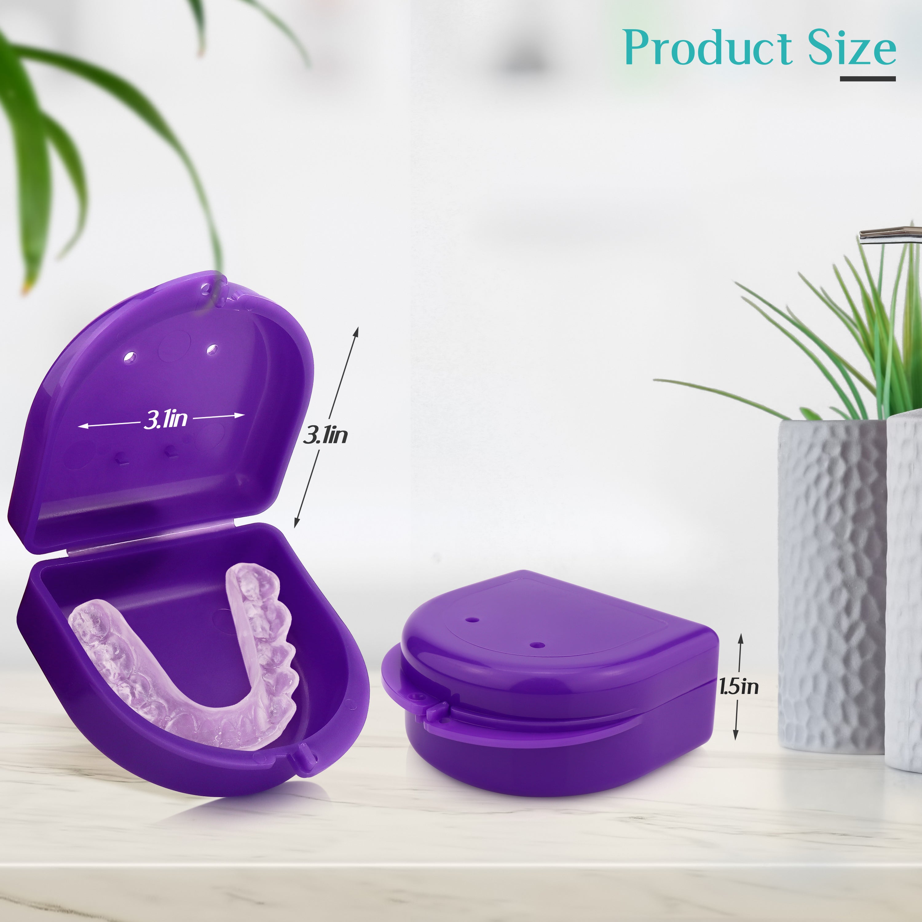 2 Pack: Purple Retainer Case