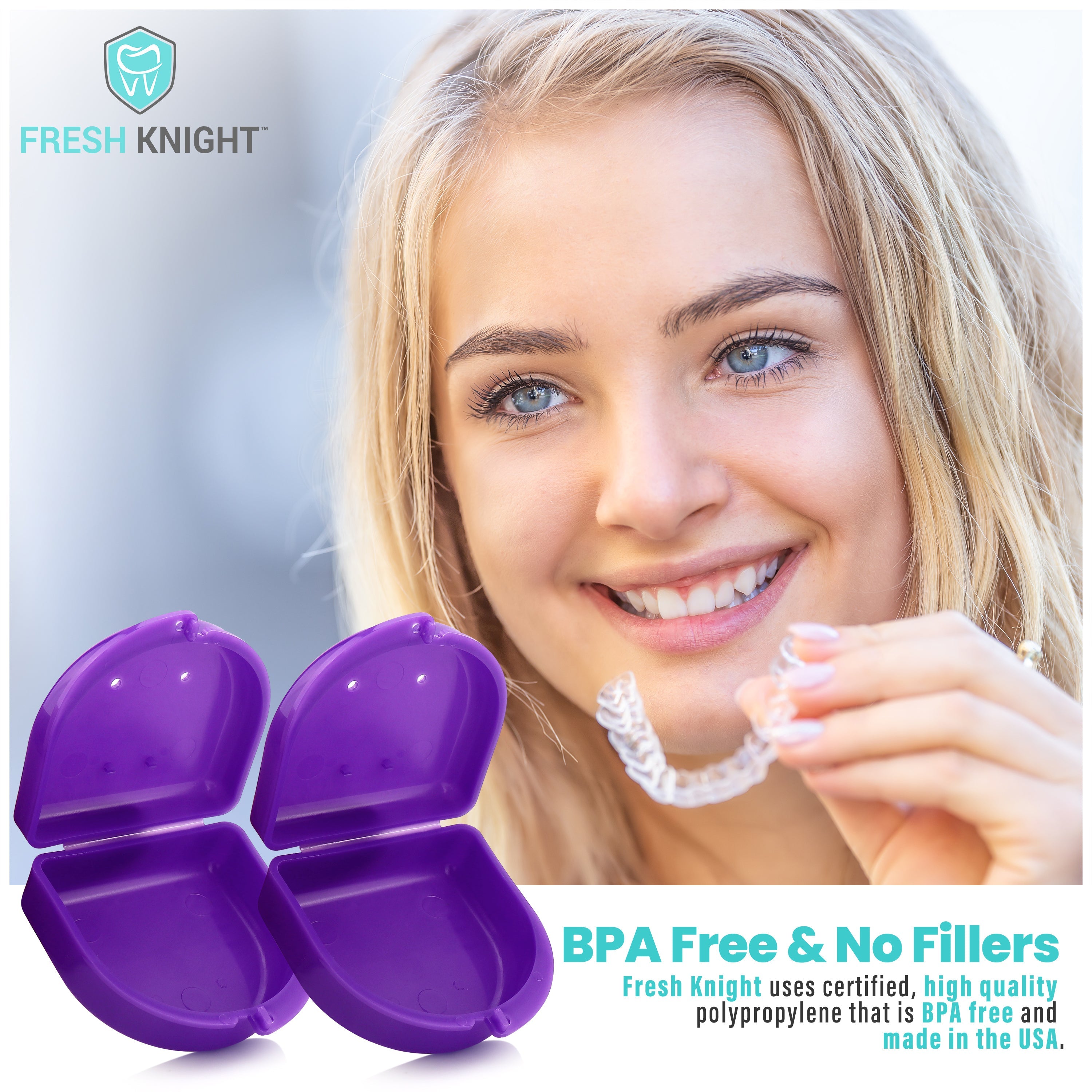 2 Pack: Purple Retainer Case