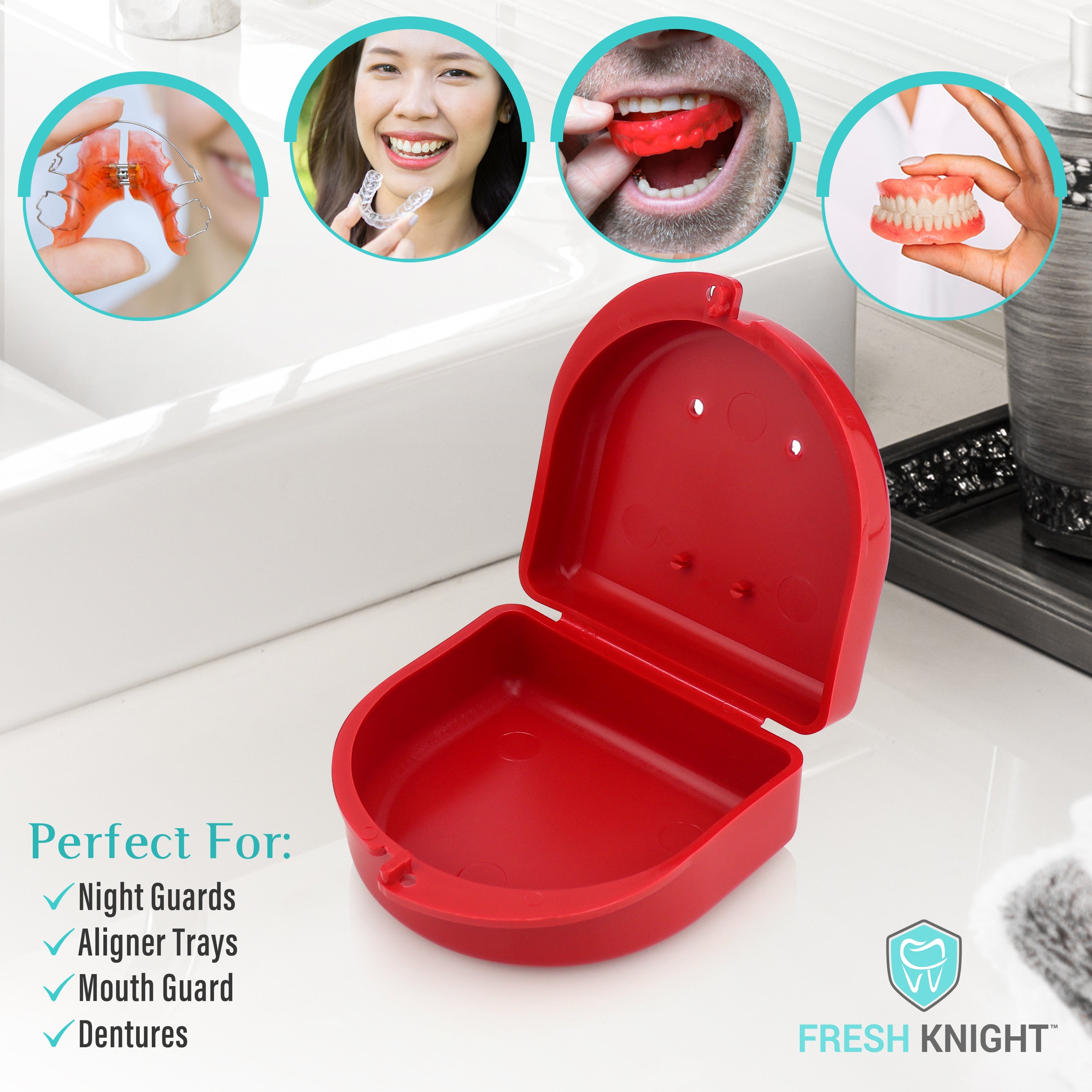 2 Pack: Ferrari Red Retainer Case