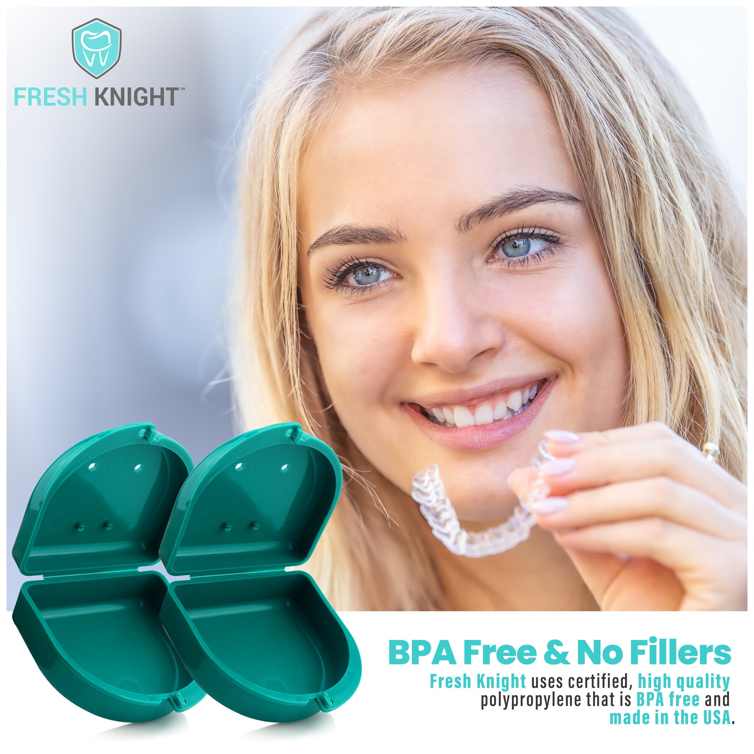 2 Pack: Perfect Teal Retainer Case