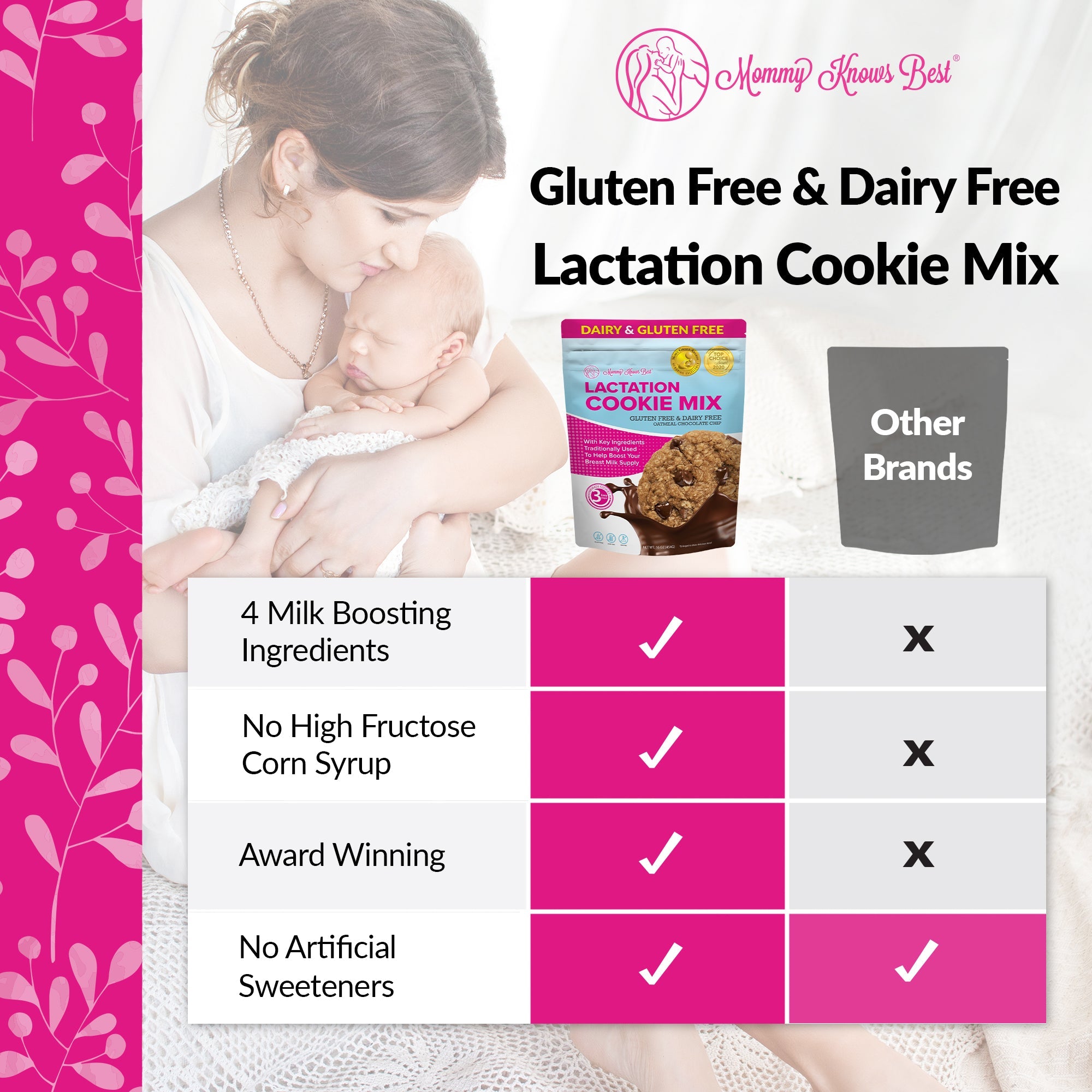 Lactation Cookie Mix - Gluten/Dairy Free - Chocolate Chip - 16oz