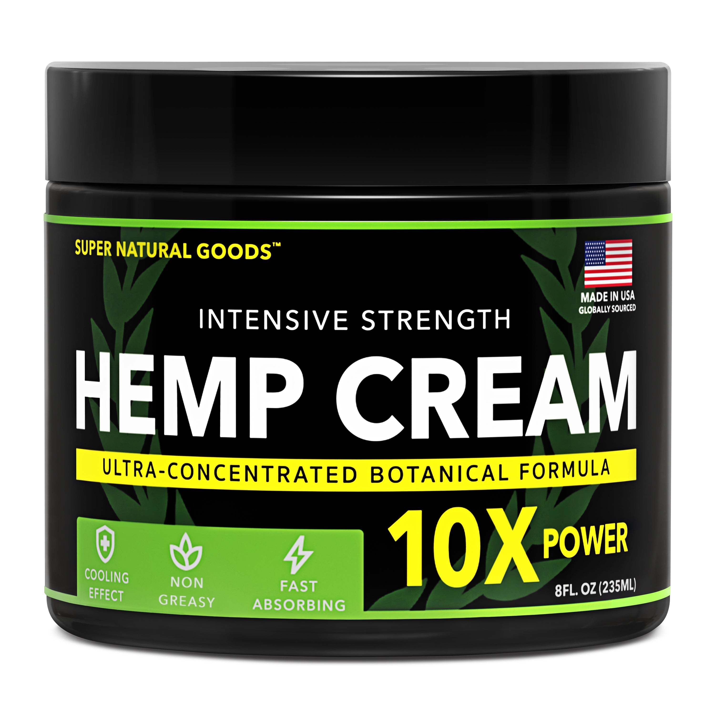 Super Natural Goods Hemp Cream with Hemp Oil, Turmeric, Arnica & Menthol – Botanical Cream with a Cooling Sensation for Localized Application