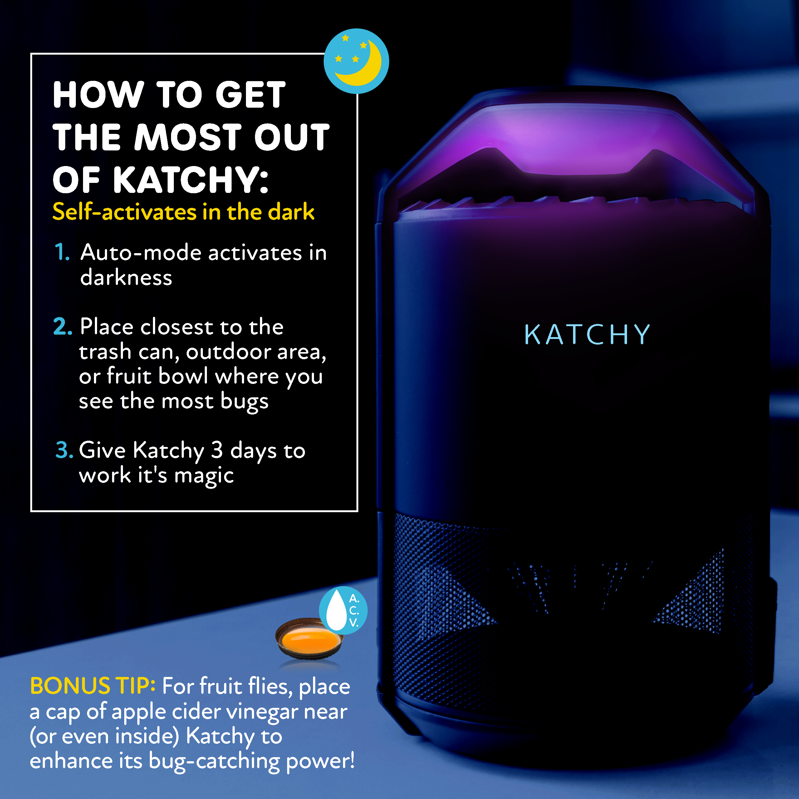 Katchy Automatic Indoor Insect Trap
