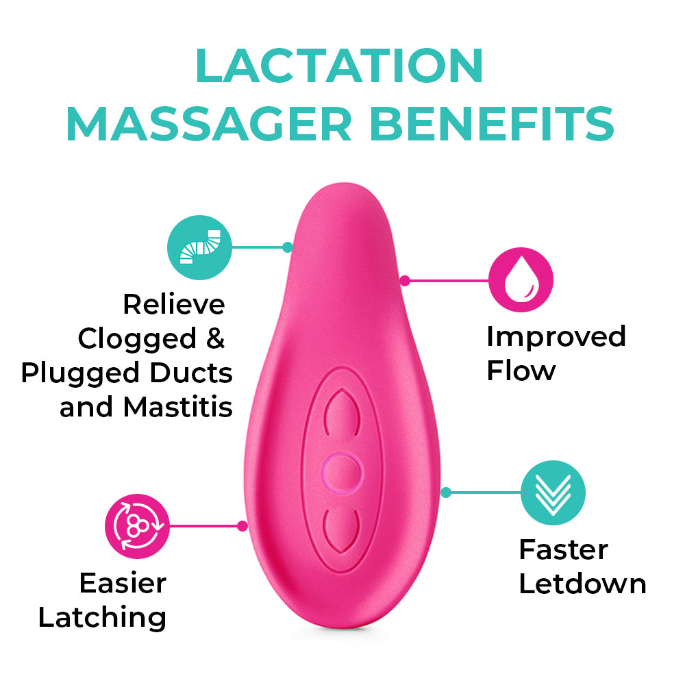 LaVie Pink Journey Bundle: Lactation Massager & Pump Strap