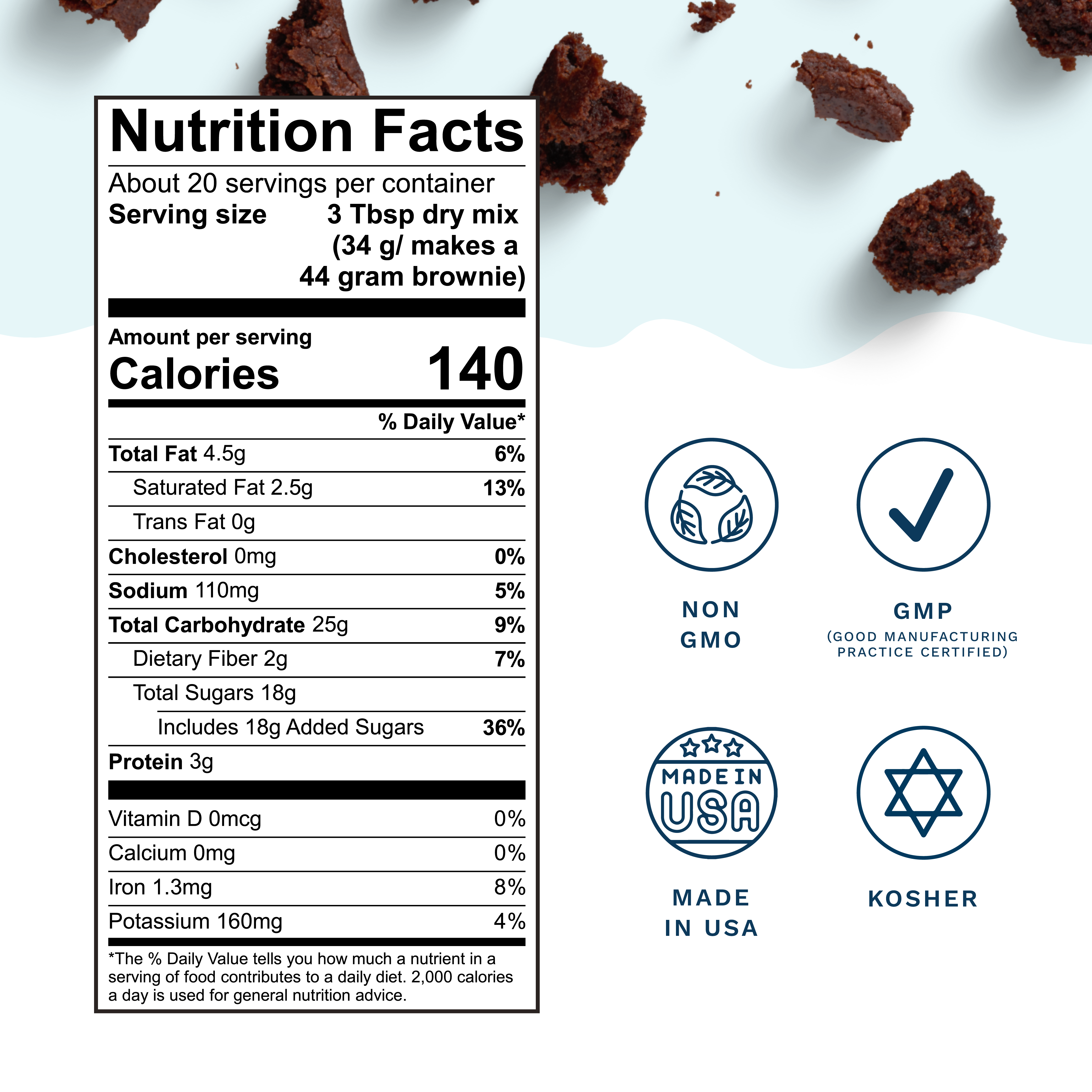 Lactation Brownie Mix - Double Chocolate Brownie - 24 oz