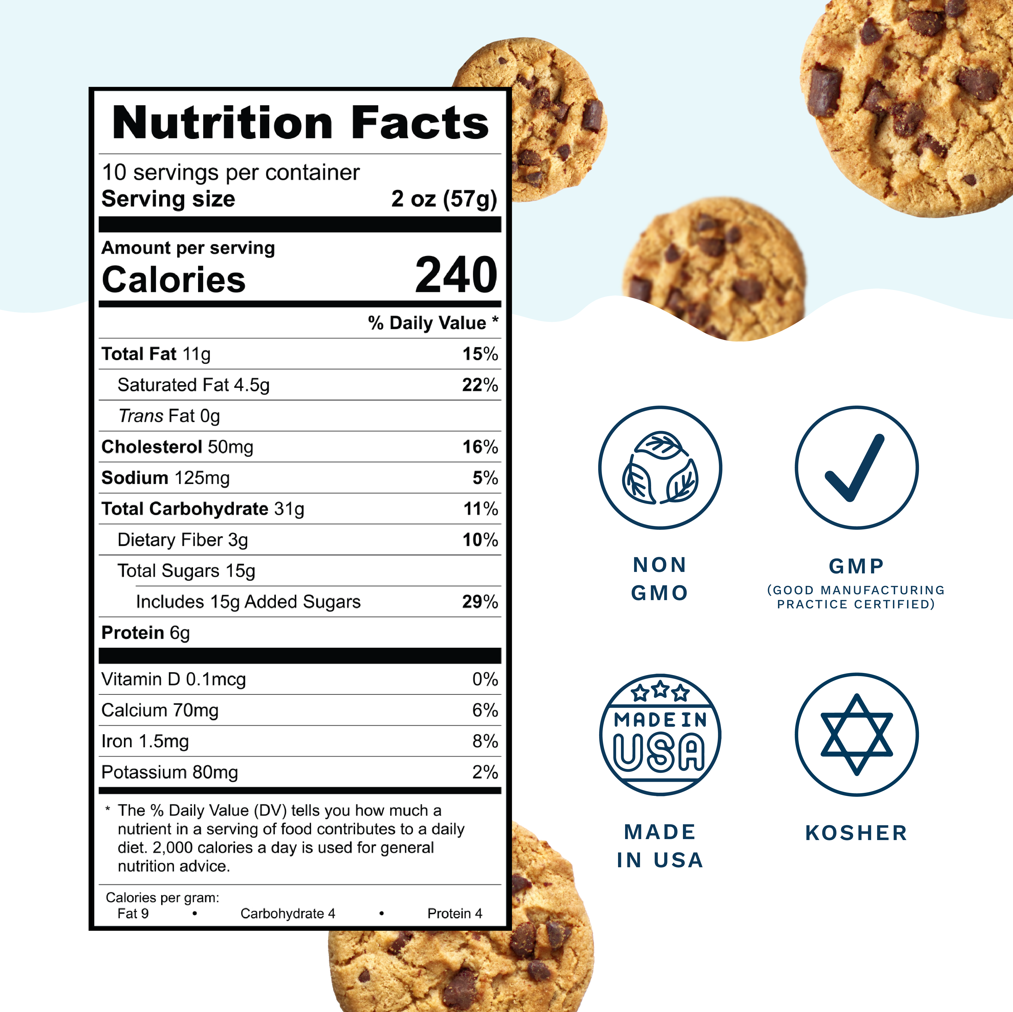 Mini Lactation Cookies - Chocolate Chip