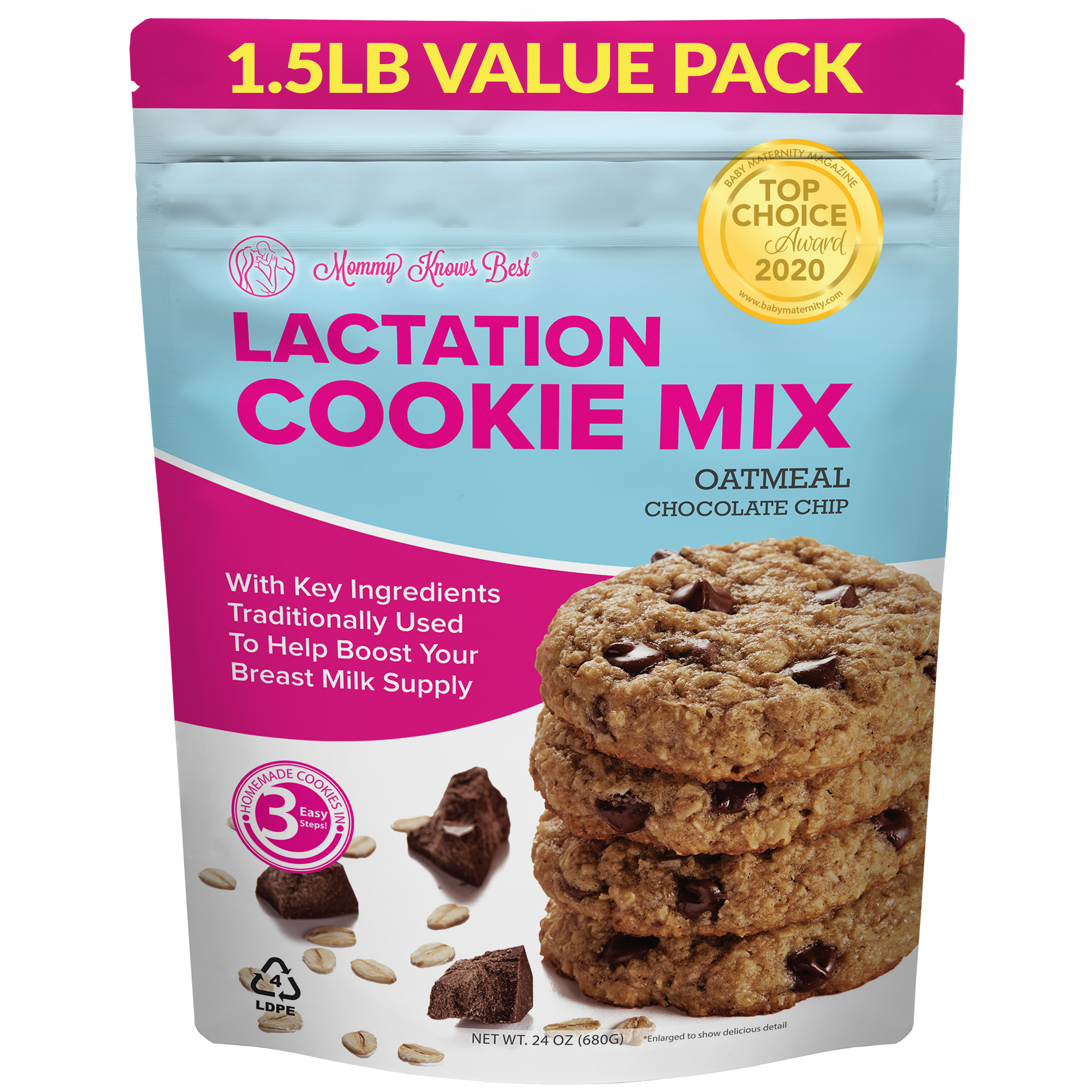 Lactation Cookie Mix - Oatmeal Chocolate Chip - 24oz