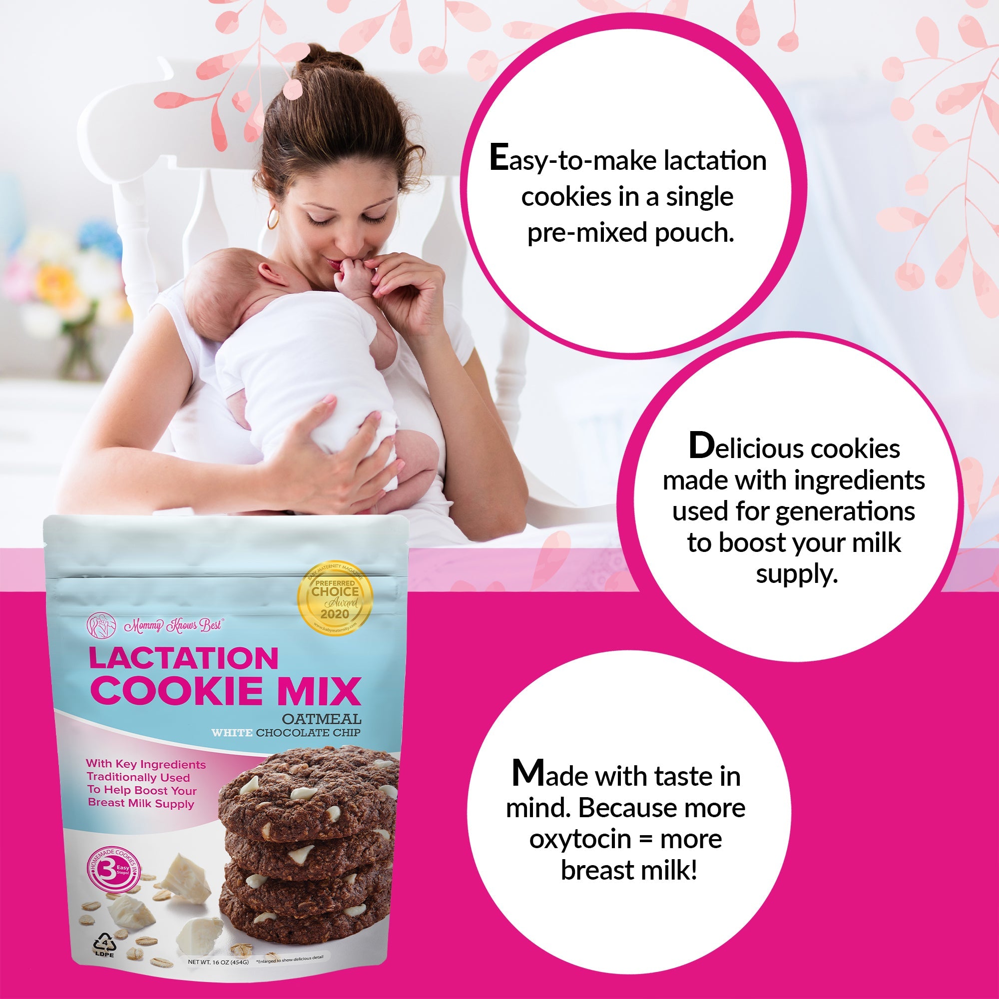 Lactation Cookie Mix - White Chocolate Chip - 16oz