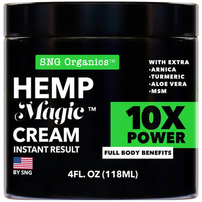 Hemp Magic Cream for Pain Relief & Inflammation (Made in USA)