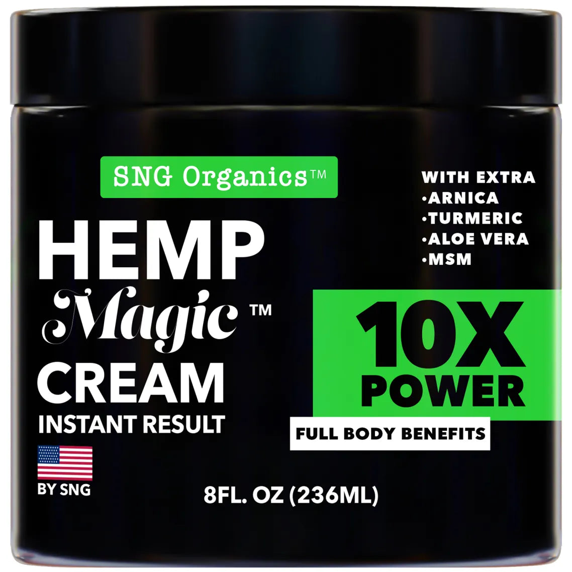 Hemp Magic Cream for Pain Relief & Inflammation (Made in USA)