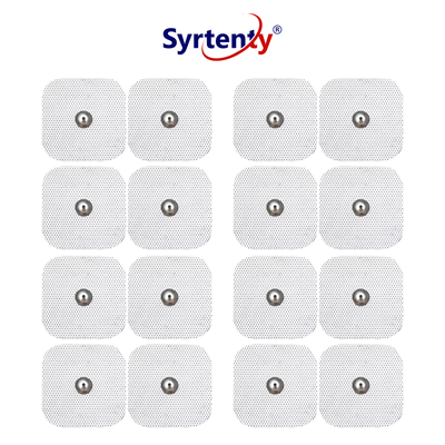 Syrtenty-"TENS Unit Pads -  Snap Square 2 inch 16pcs Electrodes"
