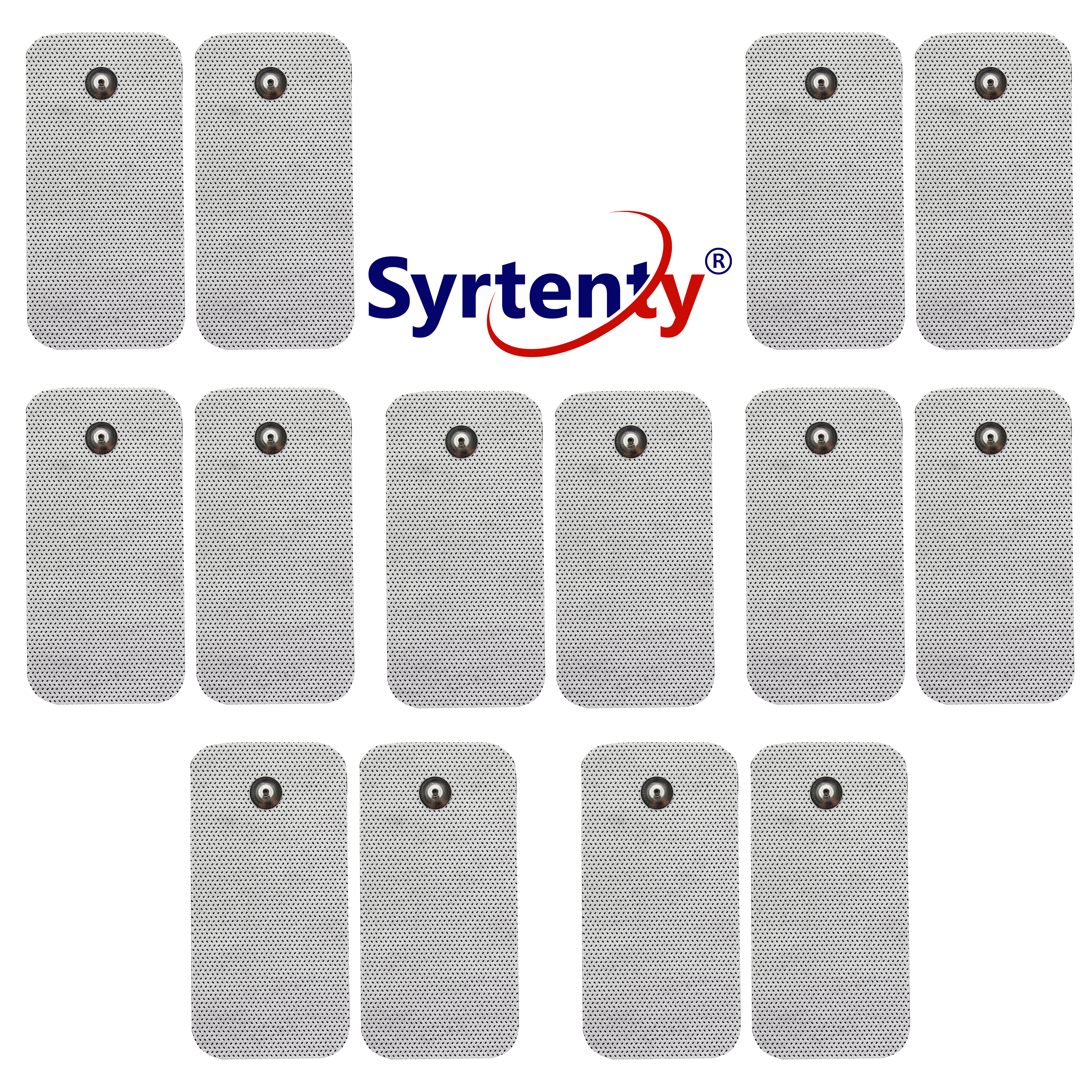 Syrtenty-"TENS Unit Pads -  Snap Rectangle 2x4 inch 12pcs Electrodes"