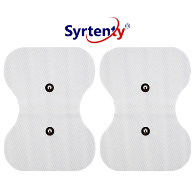 Syrtenty-"TENS Unit Pads -  Snap Butterfly 4.5x6 inch 2pcs Electrodes"