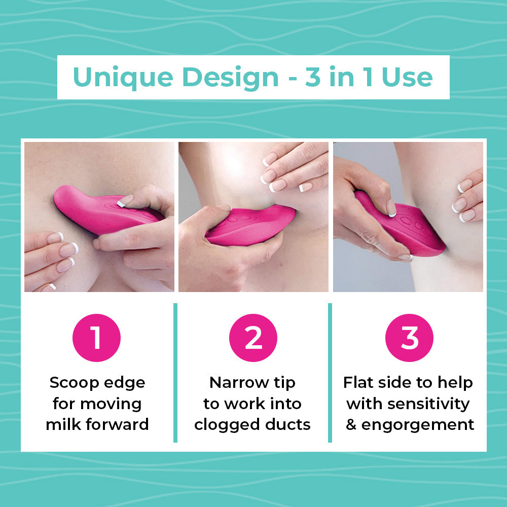 LaVie Pink Journey Bundle: Lactation Massager & Pump Strap