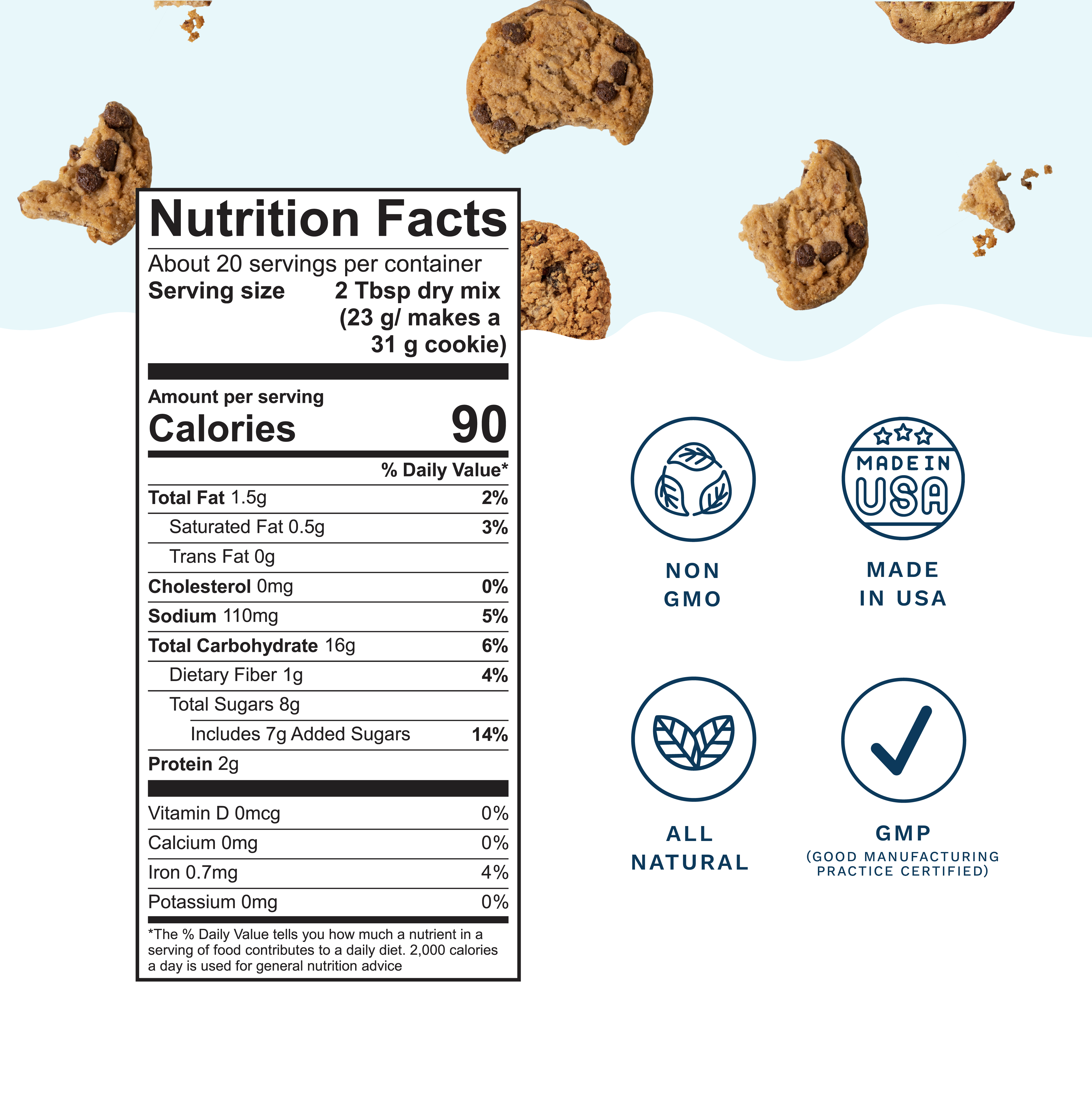 Lactation Cookie Mix - Oatmeal Chocolate Chip - 15oz
